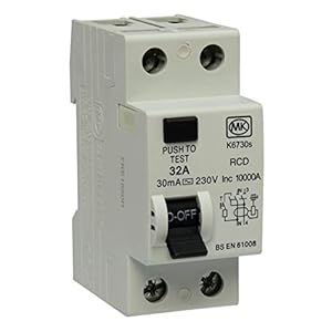 MK Sentry K6730s – RCD 32A Type AC 230V – Double Pole 30mA Circuit Breaker 32 Amp