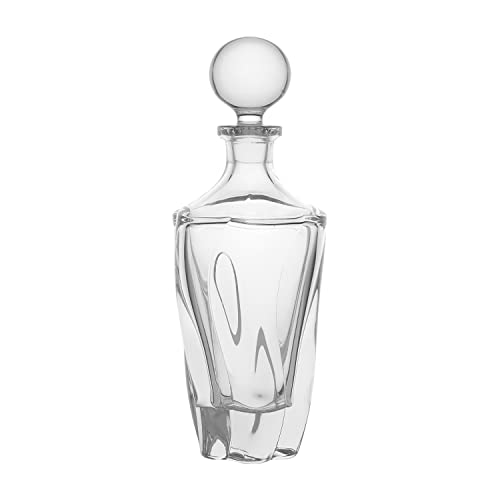 Image of Pure Home and Living, Handcrafted in Czech Republic, Made of Crystal Glass, Clear Barley Decanter (750 ML, 1 Piece)