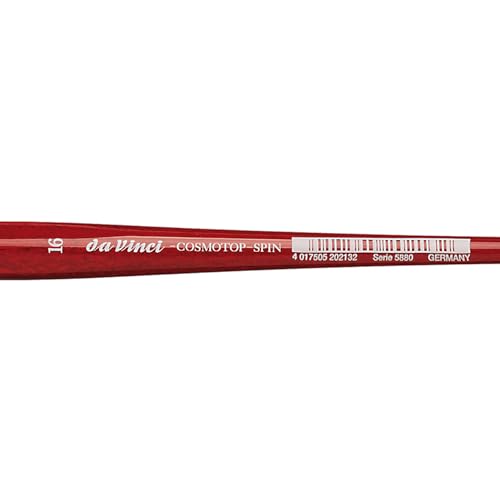 Image of da Vinci Watercolor Series 5880 CosmoTop Spin Paint Brush, Flat Synthetic with Red Handle, Size 16