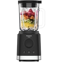 Batidora De Vaso Taurus Magnum 1000 Taurus - Batidora De Vaso Turmix | 2000W | 1.8L | 3 Funciones | Picadora De Hielo | Smoothie | TURBO | Jarra De Vidrio Con Función Lock System | Cuchillas De 6 Hilos De Acero Inoxidable