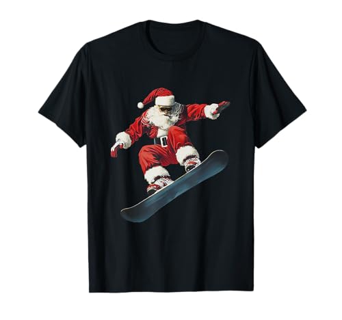 Christmas Santa Claus Snowboard Snowboarding Snowboarder T-Shirt