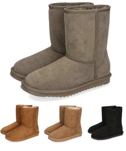 [オリエンタルトラフィック] ムートンブーツ ムートン ショートブーツ ブーツ レディース ファー スノー 冬 雪 大きいサイズ 小さいサイズ 暖かい ボア 25401 GREY(22AW) 24.0~24.5 cmのサムネイル