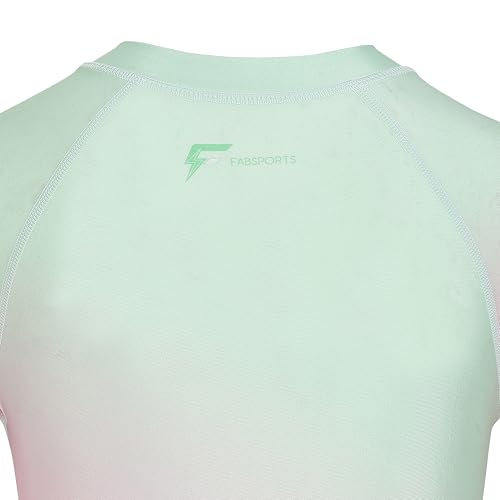 Image of FABSPORTS Kids Swimsuit Set Printed One-Piece Swimwear for Boys & Girls, Half Sleeve Bathing Suit, Comfortable Swimming Costume for Children, 2-12 Years