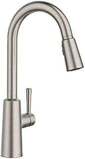 Moen 7402SRS Riley One-Handle Pulldown Kitchen Faucet Featuring Power Clean and Reflex, Spot Resist Stainless