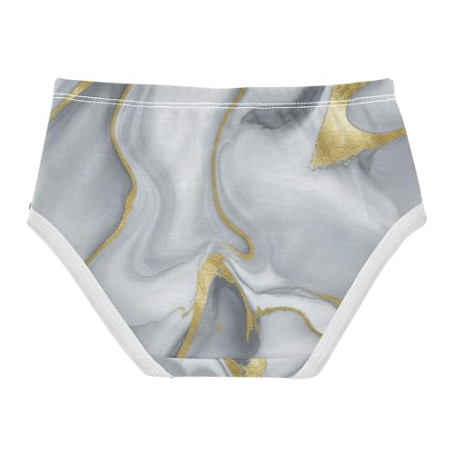 Stylish Girls Underwear Toddler 2t Cotton Panties Little Girl Grey Gold Marble Texture Briefs Girls Undies2