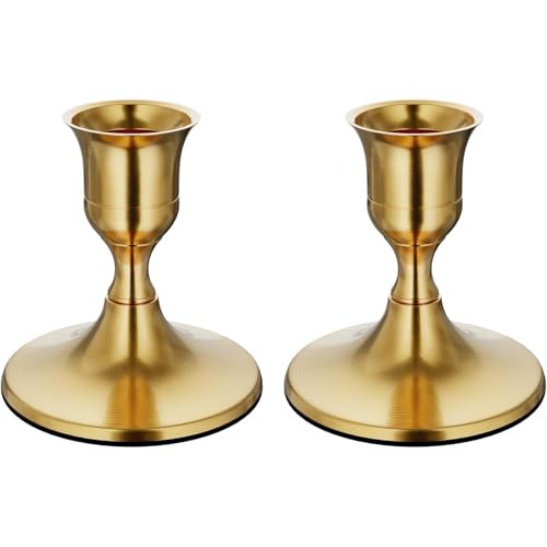 Recopilación de Candelabros de mesa , tabla con los diez mejores. 46 Genérico Candelabros para Velas, Candelabros De Mesa, Porta Velas Decorativos, 2 Piezas De Hierro Dorado, 7x6.7 cm, Ideal para Bodas, Meditación Y Decoración Festiva del Hogar