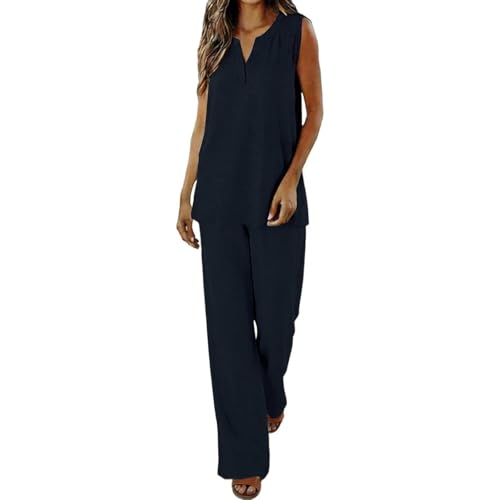 COMFORT:Realizzato in lino naturale leggero e traspirante, questo set estivo donna garantisce una sensazione di freschezza tutto il giorno. Il tessuto è morbido, anallergico e perfetto come tuta estiva donna o completo camicia donna per l'estate. La vestibilità slim fit valorizza la silhouette.