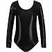 Valcatch Gymnastics Leotards for Girls Long Sleeve Kids Teens Dance Tumbling Outfit Matching Shorts Set Age 5-14 Years