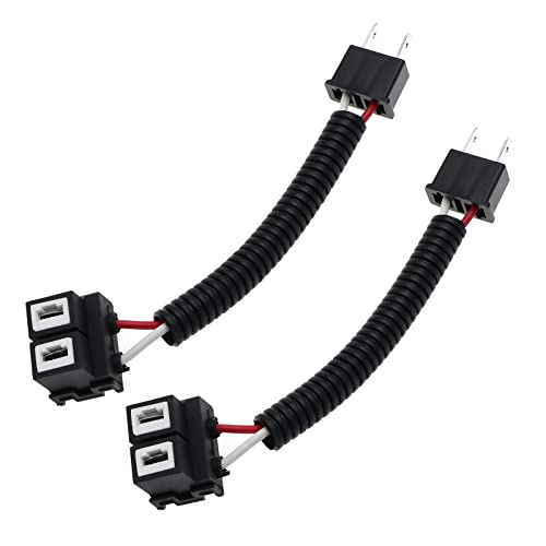 The Lord of the Tools 2 adaptadores H7 para faros delanteros de coche, luz antiniebla/conector de extensión de enchufe, adaptador de cerámica, arnés de cableado para faros/bombillas antiniebla HID
