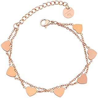 a little something® Armband Vittoria | Damen Armkette mit 18 Karat Vergoldung Roségold | Inklusive nachhaltiger Geschenkverpackung mit FSC®-Zertifikat