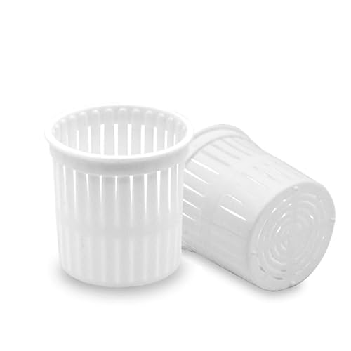 VIRSUS Fuscelle Rotonde per Ricotte Monoporzioni G50, capacità 50 Grammi, colore Bianco, Misura 45x49 mm, Forme Contenitori in Polietilene alta densità, Stampi per Ricottine, Made in Italy (10)