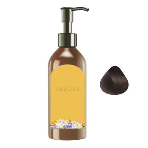 Champú Unisex Tinte para el Cabello – Champú Planta Dosis Única con Colorante Floral, Champú Natural de Larga Duración | Champú Vegetal Fragancia Floral, Dosis Única Vegetal, Floral,