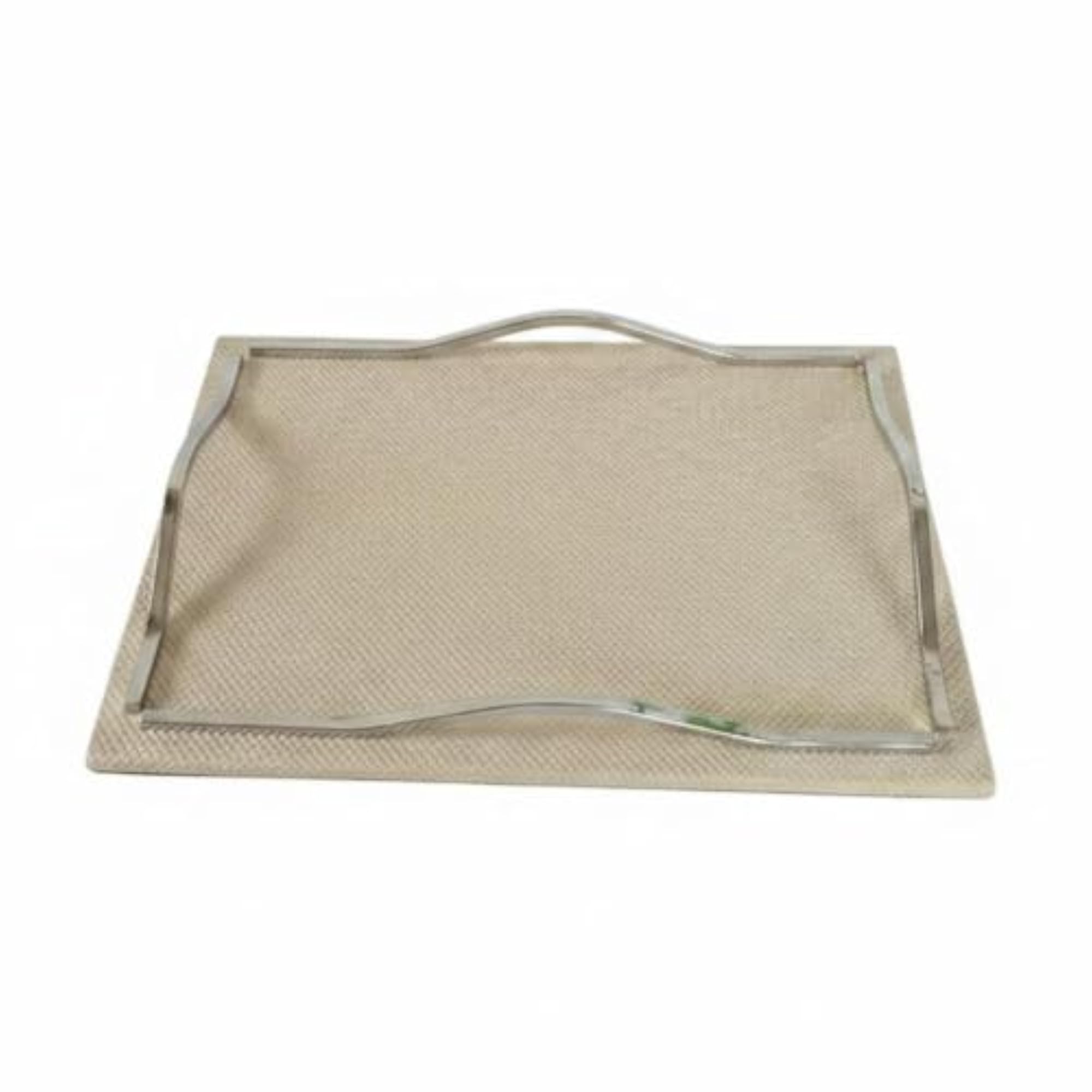 Metal Leather Tray, Mixed-Material Design