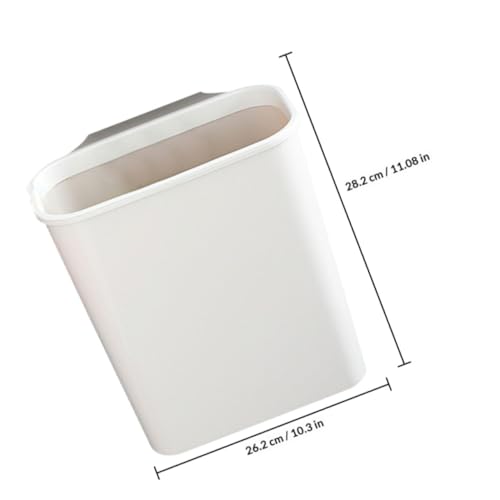 Caneca de basura colgante para puerta de gabinete, 26.2x11x28.2cm Blanco de plástico miniatura 2