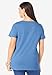 Roaman's Women's Plus Size Plus Size Cotton Ultimate Crewneck Tee - 5X, Navy
