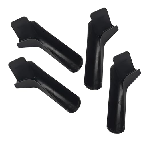 Titgoes 4 PCS RV Rain Gutter Nozzles Left and Right Rain Guttering Spout RV Exterior Roof Rainwater Protector Accessories for Travel Trailers Campers (Black)