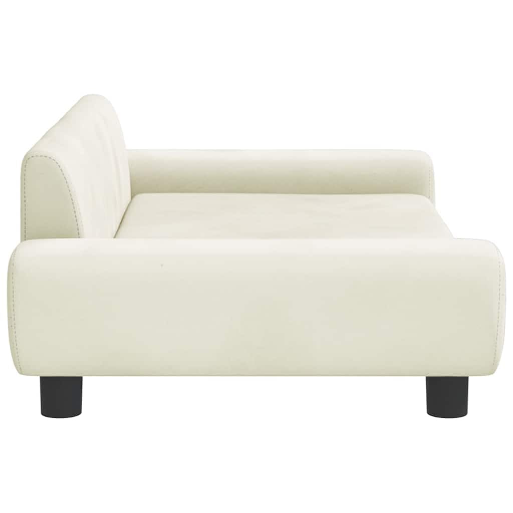 Cuccia per cani in velluto color crema, 100 x 54 x 33 cm, con fondo antiscivolo, cuscino morbido, delicato sulle articolazioni, per cuccioli anziani, accogliente letto per animali domestici
