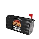 It's not Hoarding if It's Tools Carpenter Wood Working Magnetic Mailbox Cover Plaid and Leaves Mail Box Covers for Garden Outdoor Decor 21x18 in