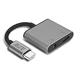 Glotao USB C to 3.5mm Headphone and Charger Adapter, 2-in-1 USB C to AUX Mic Jack with USB C PD 30W...