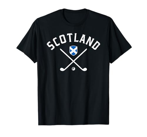 Scotland Golf T-Shirt - Scottish Flag Golf Tee T-Shirt