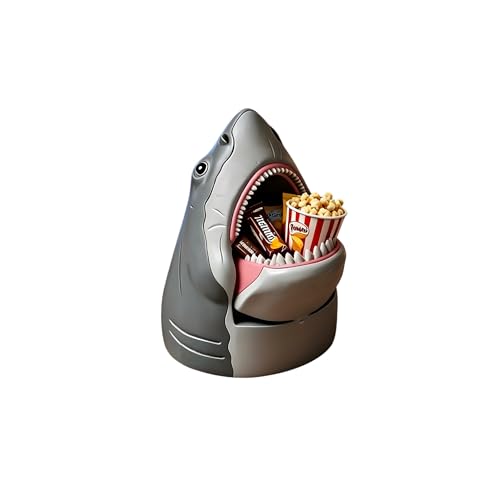 Shark Jaws Popcorn Bucket Open Mouth Shark Container Jar Fun Snack Bowl for Parties and Movie Nights