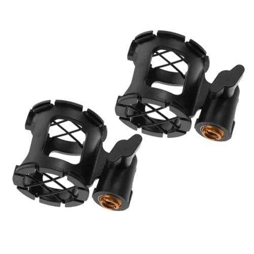 SUPVOX 2pcs Shockproof Mic Mount Clips Anti-vibration Rack Bracket for Microphone Stand Bracket