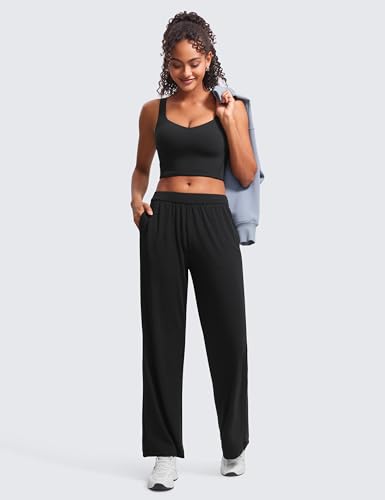 CRZ YOGA Softness Mold Butterluxe Longline Sports Bras for Women - Molded Cup V Neck Yoga Clothes Workout Crop Tank Top4