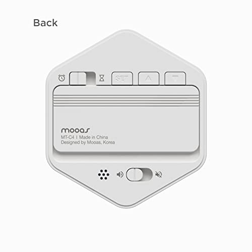 Mooas Multi-Hexagon Clock Timer (Yellow Ver.2), Digital Clock Timer, Backlit Display, 12/24H Mode, Count Up & Countdown Timer, Rotating Display, Various Time Presets, For Studying, Cooking, Exercising #TOP7