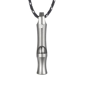 ThruNite Premium Titanium Whistle Emergency, 120db Safety Whistle, EDC Rape Whistle with Necklace – Lightweight, Durable Survival Whistles for Outdoor Hiking, Camping, Pets Training
