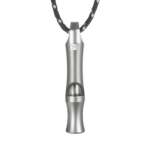 ThruNite-Premium-Titanium-Whistle-Emergency-120db-Safety-Whistle-EDC-Rape-Whistle-with-Necklace-Lightweight-Durable-Survival-Whistles-for-Outdoor-Hiking-Camping-Pets-Training