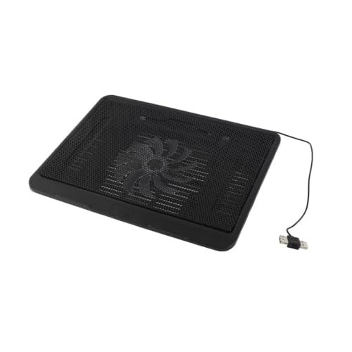 Soporte USB para portátil en la oficina base de refrigeración con ventilador grande negro de 14"