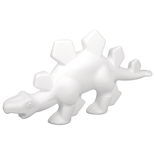 Rayher 30061000 Dino en polystyrène 25,5 x 13 cm, Blanc