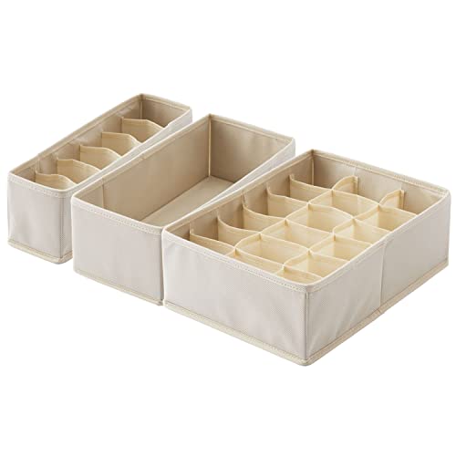 【ザッカlab.オリジナルセット】せいとんボックス 下着小物収納 3点セット 幅39cmのフィッツクローゼット用 | 引き出し 仕切り インナーケース フィッツプラス シンデレラフィット 整理ボックス 収納 ケース ファブリック 下着 靴下 ハンカチ 小分