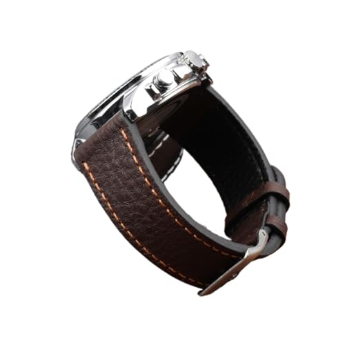 Bracelet de montre en cuir 22mm interchangeable noir et bleu - 2