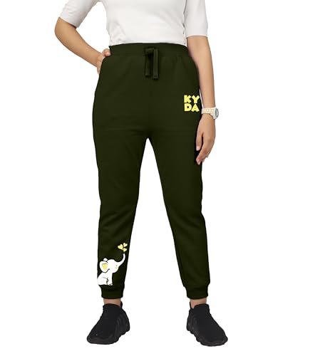Image of KYDA KIDS Girl's Regular Cotton Joggers for Casual Wear, Jogging, Exercise& Walking (Pack of 1)