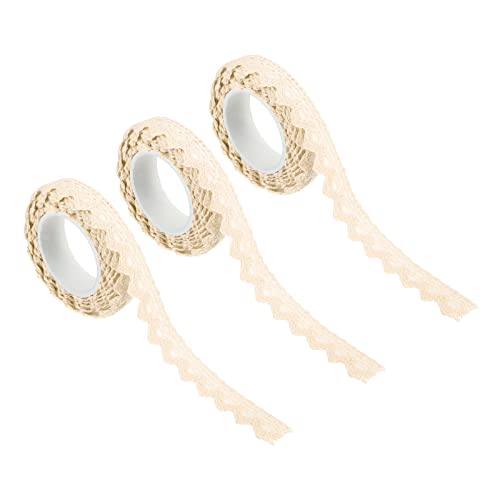 Ruban dentelle en coton véritable PATIKIL adhésif de qualité pour finitions DIY