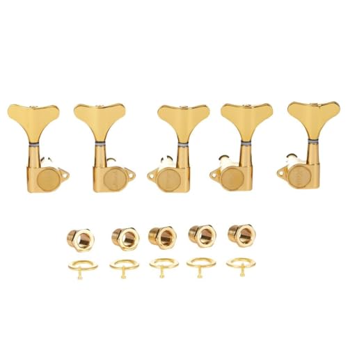 KAISH Lefty 5 cuerdas 3L2R 18:1 afinadores de bajo sellado para zurdos, llaves de afinación, cabezales...