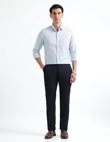 Image of Arrow Checked Slim Fit Mens Formal Shirt - Cotton, Breathable & Comfortable, Full Sleeves Shirts for Men