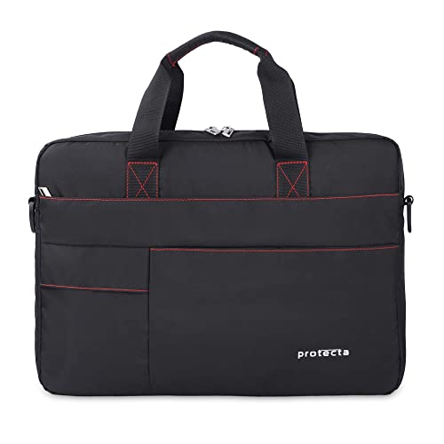 Protecta Pace Office Shoulder Bag Briefcase for Screen Sizes up to 15.6" - Black & Red