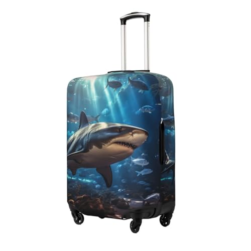 shark Print Luggage Cover Suitcase Protector Anti-scratch Fits 18-32 Inch Trolley Case2