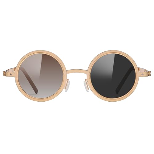Gafas de sol para evitar fatiga ocular de hombre redondas con bloqueo solar