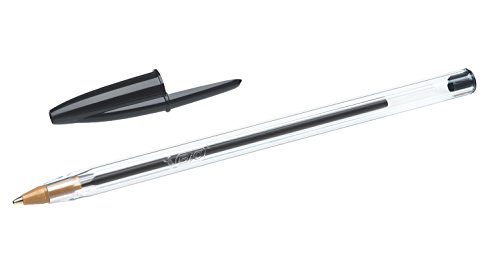 Image of BIC Cristal Ballpoint Pen - Black - Pack of 4 Comfortable and Super-Durable Ballpoint Pens Medium Point (1.0 mm)