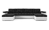 Ecksofa ist leicht in ein vollwertiges Bett verwandelbar. | Rundumbezug (Rücken echt bezogen) - frei im Raum stellbar