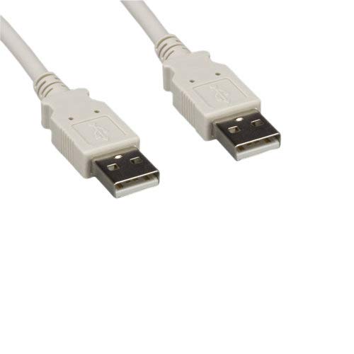 KENTEK 15 Feet FT USB 2.0 Male to Male Cable 28 AWG High Speed Type A M/M Cord Data Transfer Sync Charge Power for PC HDD Printer Modem Camera Beige