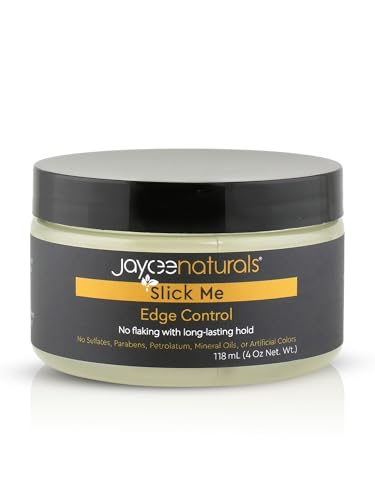 Jaycee Naturals Slick Me Edge Control for 4C Hair - Water-Based Hair Gel Firm Hold for Textured Hair Locs Braids & Updos - Long-Lasting Hold No Residue Non Greasy No Flaking 4 Oz