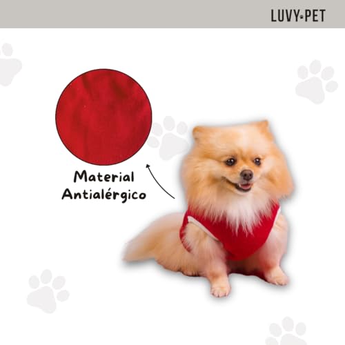 LUVY PET, Roupa Pet Soft Bouclê Peluciado Vermelho Tamanho:M
