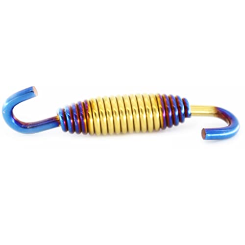 2 Stück 58mm Motorrad Auspuff Feder, Auspufffeder Haken Motorrad Feder Motorrad Auspuff Mittelrohre Federn Edelstahlfedern Schwenkbare Federn Universalmotoren Teile