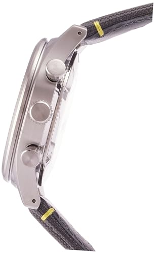 Seiko Leather Dress Chronograph Men Watch Ssb423P1, Grey Dial, Bandcolor-Black - Image 3