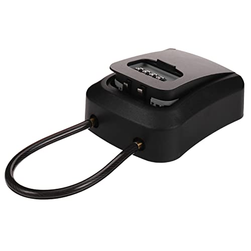 CAXUSD Caja Cuadro De Clave De Contraseña Cable Titular Retráctil Llaveros Titular De La Clave Para El Coche Auto Gancho Aire Libre Llavero Retráctil Cerraduras Alambre De Acero Black