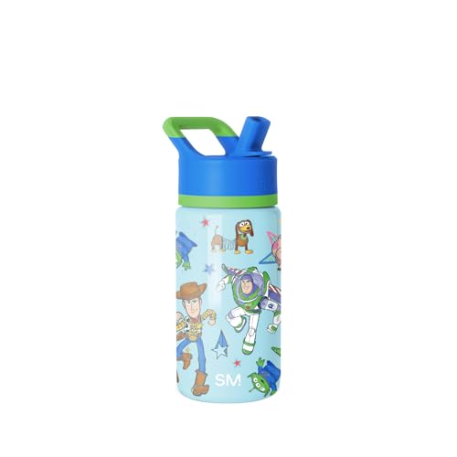 Simple Modern Kids Summit Water Bottle with Straw Lid | Disney Toy Story 14oz Stainless Steel Cup Insulated Tumbler for Boys, Girls, School | Buzz and...